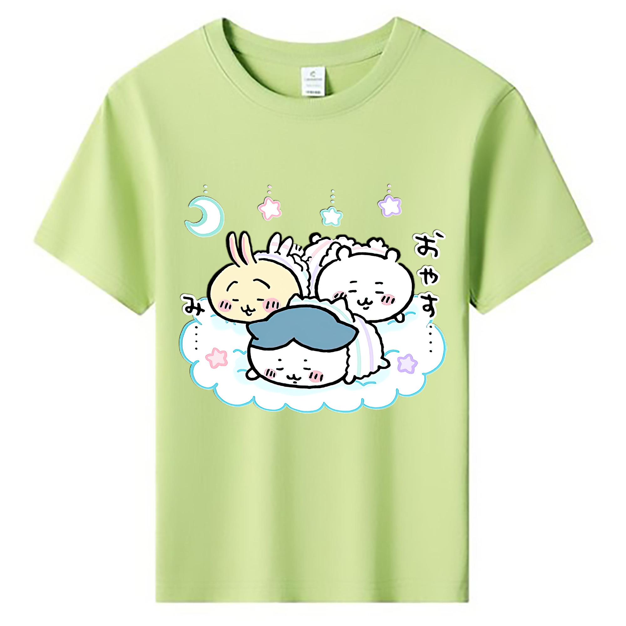（画像用） ちいかわ ハチワレ Chii-kawa hachiware 綿100％キッズTシャツ（フロントプリント）